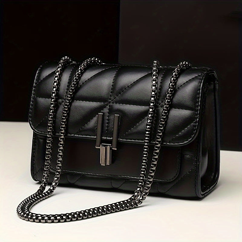 Women's bag niche simple shoulder bag diamond grid chain underarm bag crossbody bag