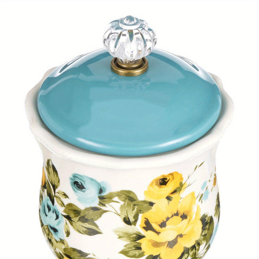 The Rose Shadow Canister with Acrylic Knob, 8.25 inch