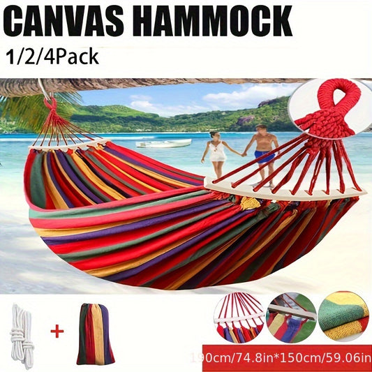 2 Person Double Camping Hammock Chair Bed Outdoor Hanging Swing Sleeping Garden