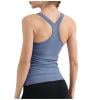 Workout Tank Tops for Women with Built in Bra, Sleeveless Gym Tops Seamless Racerback Athletic Yoga Shirts Running Tank Tops-W