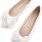 Women Fashion Bowknot Flats Comfort Pointed Toe Dress Shoes