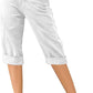 Womens Capri Pants Summer Trendy Casual Elastic Waist Cropped Trouser Fashion Resort Wear Beach Vacation Capris Clothes