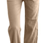 Women's Casual Cotton Linen Pants Summer Relax Fit Elastic Waist Straight Leg Comfy Solid Color Lounge Long Trouser