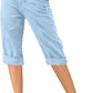 Womens Capri Pants Summer Trendy Casual Elastic Waist Cropped Trouser Fashion Resort Wear Beach Vacation Capris Clothes