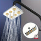 1 Showerhead Set, High Pressure Showerhead with Rod and 5-Position Handheld Showerhead Set, Powerful Low Pressure Water Shower, Silver