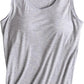 Womens Tank Tops with Built in Bras Padded Basic Solid Summer Casual Tops Yoga Athletic Stretch Comfort Cami Shirts