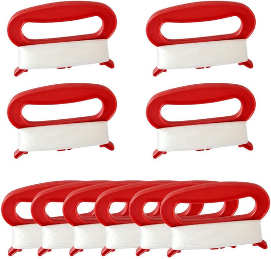 10 Pack Kite String Handle with 98ft Line Red Mini Kite Spool Kite Flying Accessories Kite String Spool for Kids and Adults(L, Width: 11.5CM/4.53 inch)