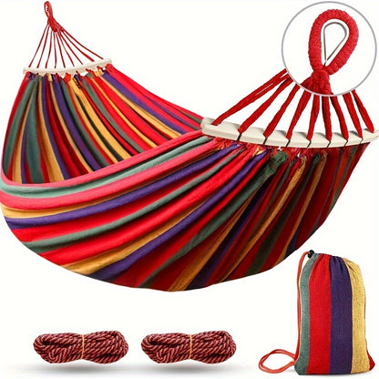 2 Person Double Camping Hammock Chair Bed Outdoor Hanging Swing Sleeping Garden
