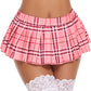 Women Sexy Role Play Pleated Mini Skirt Ruffle Lingerie for Schoolgirl-A