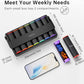 Weekly Pill Organizer 2 Times a Day, Large Travel Pill Box 7 Day, Am Pm Twice Daily Pill Case with Rotatable Handle, Week Pill Holder Container for Vitamin Medicine Supplement Fish Oil, Black