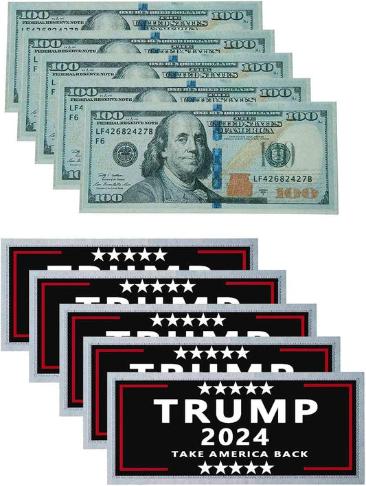 100 Pack Trump 2024 100 Dollar Bills,Trump 100 Dollar Bills Prank Money Bills 2024 Joke Prank Funny Money Bills