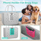 2 Pack Phone Holder Accessory Compatible with Bogg Bag, Phone Case Holder Charm for Beach Bag, Silicone White