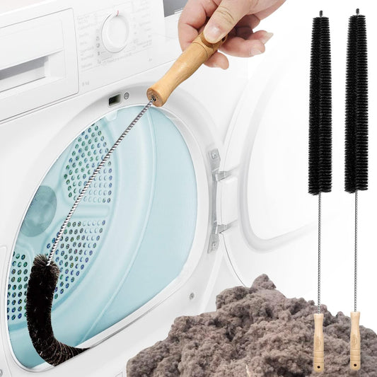 2 Pack Dryer Vent Cleaner Kit Clothes Dryer Lint Brush Vent Trap Cleaner Home Essentials Long Flexible Vacuum Brush