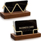 2 Pieces Wood Business Card Holder for Desk Wooden Business Card Display Stand Postcard Holder for Office Home Desktop(Classic Style)-A