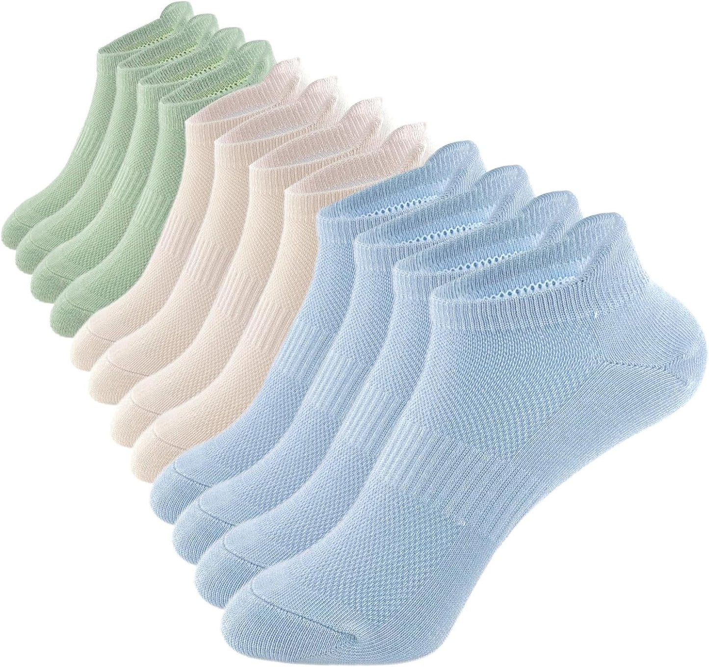Womens Ankle Socks Athletic Running Low Cut Socks With Tab 6 Pairs