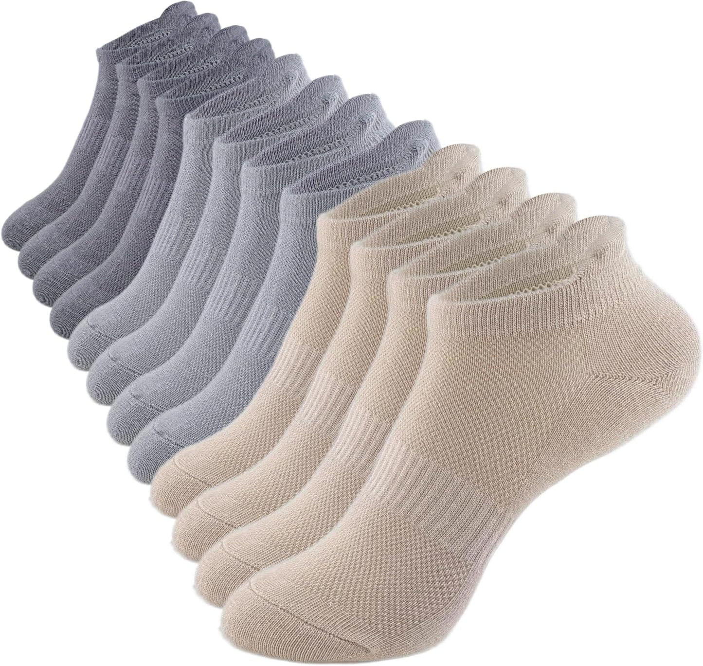 Womens Ankle Socks Athletic Running Low Cut Socks With Tab 6 Pairs