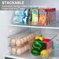 Vtopmart Egg Container Holders for Refrigerator - Clear Stackable Trays for 14 Eggs, Plastic Storage Bins for Fridge Organization (2 Pack)