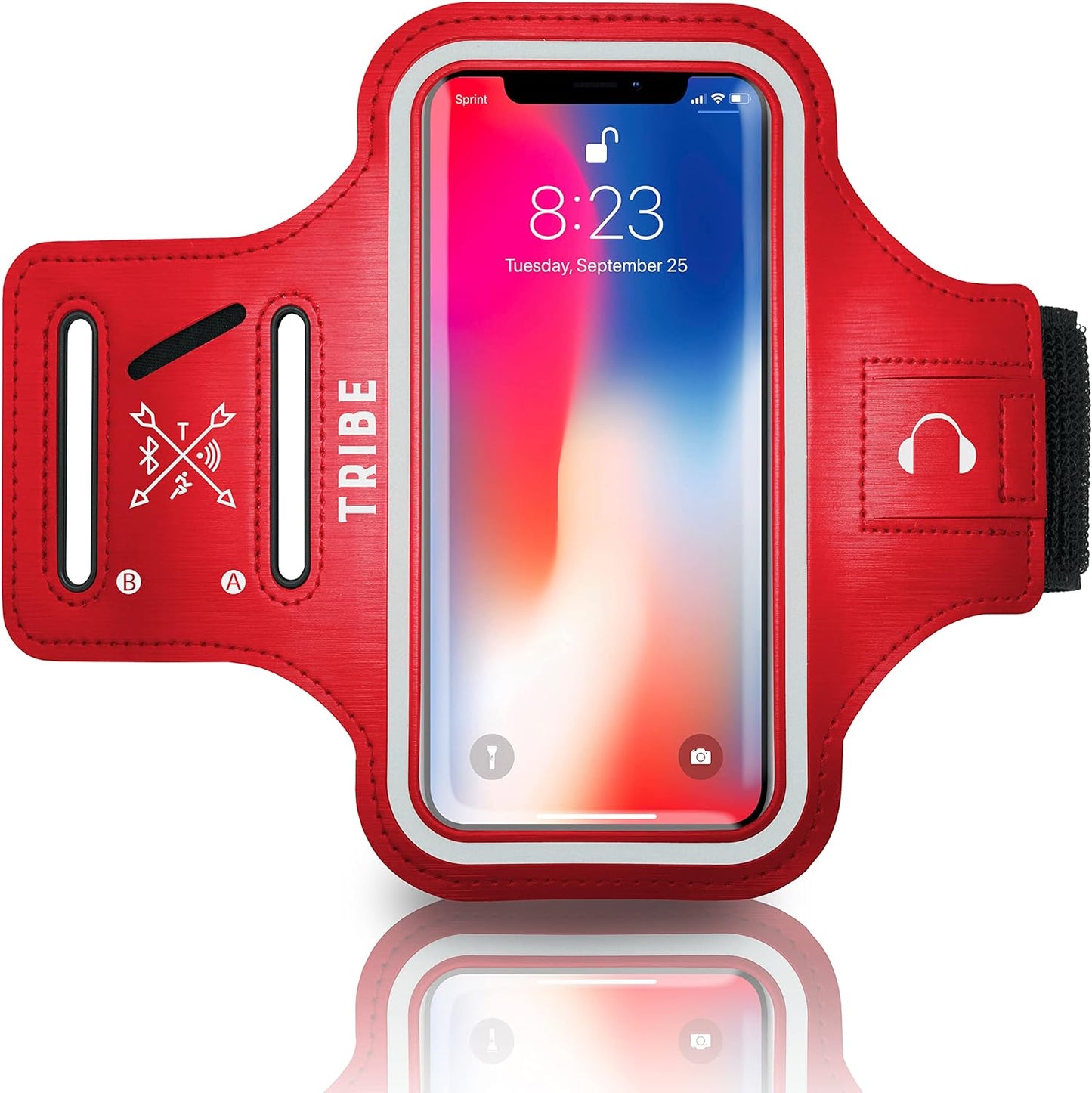 Water Resistant Cell Phone Armband Case Running Holder for iPhone Pro Max Plus Mini SE (13/12/11/X/XS/XR/8/7/6/5) Galaxy S Ultra Plus Edge Note (21/20/10/9/8/7/6/5) Adjustable Strap & Key Pocket