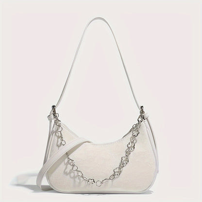 Women's Jacquard Crossbody Bag, Lightweight Adjustable Strap Shoulder Bag, Daily Versatile Handbag Zipper Purse