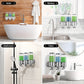 1pc 3-in-1 Wall Mounted Soap Dispenser, Plastic, Resistant To Clogging With Enhanced Pump Design For Home & Bathroom Use
