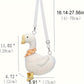 Women Duck Design Crossbody Purse, Small Cute Stuffed Animal Purse Plush Wallet, Girls Mini Crossbody Novelty Bag