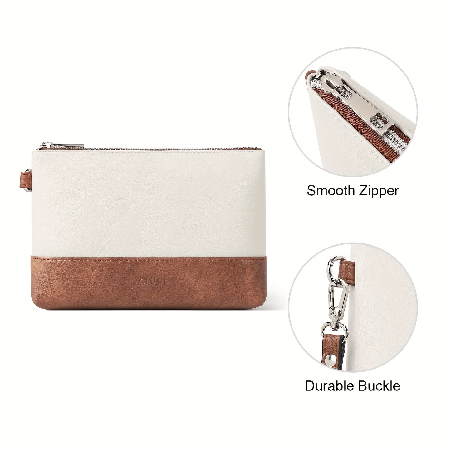 Womens Wallet Large Capacity Leather Zipper Purse Credit Card Slim Ladies Travel  Wristlet Clutch