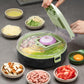 14 in 1 Vegetable Chopper, Multifunctional Fruit Slicer, Manual Food Grater, Vegetable Slicer, Cutter With Container, Onion Mincer Chopper With Multiple Interchangeable Blades, Household Potato Shredder, Kitchen Stuff, Kitchen Gadgets