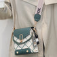 Women's Mini Plaid Crossbody Bag With Chain Decor, Flap Mini Shoulder Purse, Classic Shoulder Bag With Wide Shoulder Strap