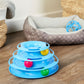 Vibrant Life Triple Chase 3 Tier Tower Interactive Ball Toy for Cats and Kittens-w