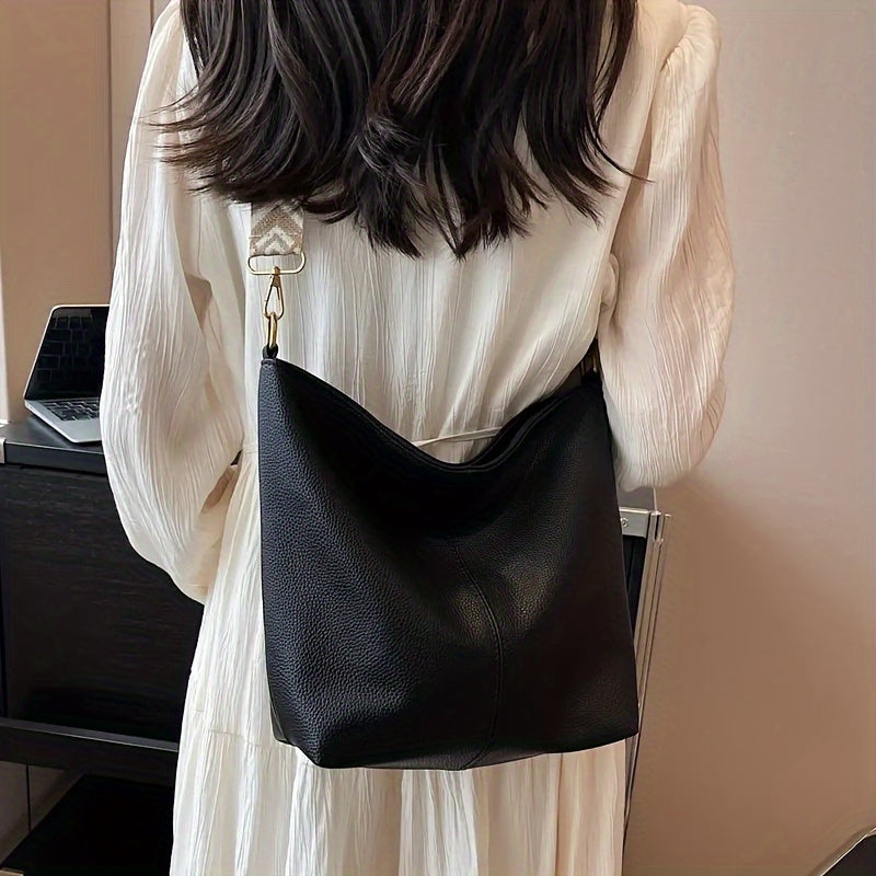 Vintage Large Capacity Hobo Bag, Retro Bohemian Crossbody Bag, Women's Casual Shoulder Purse & Handbag